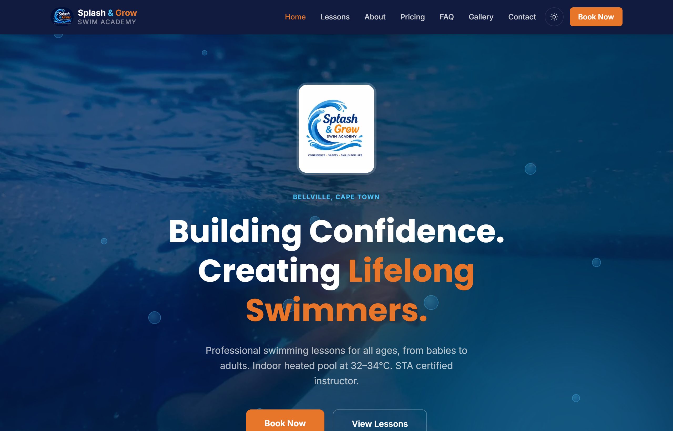 The Splash & Grow website